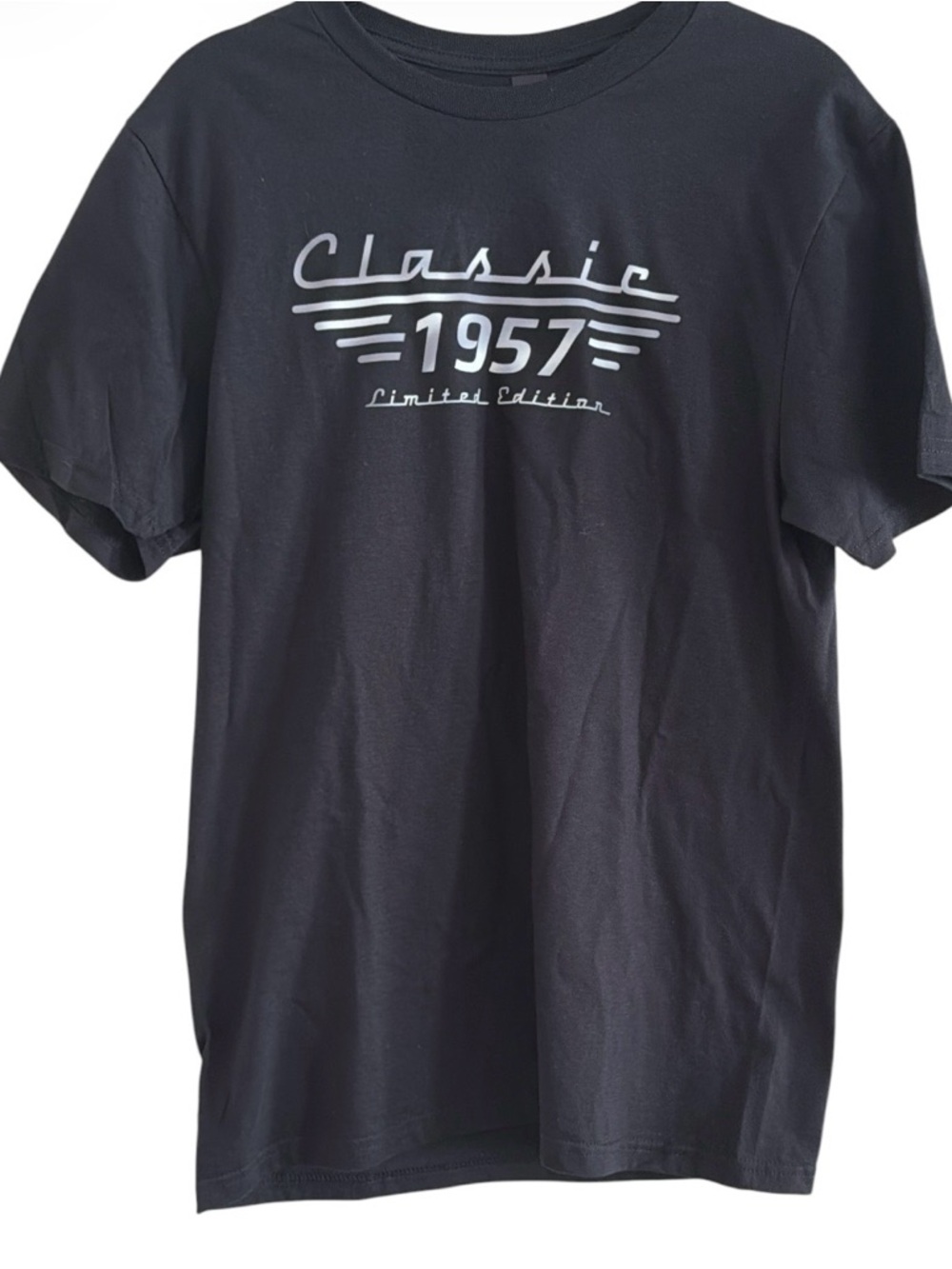 Classic 1957 Limited Edition Black Retro  Graphic Men's T-Shirt - Black Size S